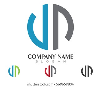 J P letter logo Template