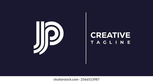J and P logo design. JP abstract Letters Logo Monogram. This logo design is the process of creating a visual symbol that represents a brand, company, or individual.