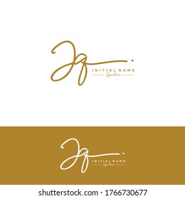 J Q JQ Initial letter handwriting and signature logo.