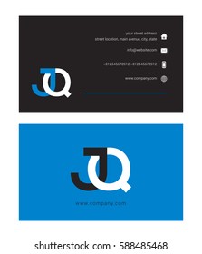 J & Q Letter logo, with Business card
