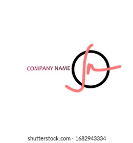 J r Jr Initial handwriting logo vector