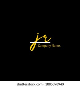 J R JR Initial handwriting or handwritten logo for identity