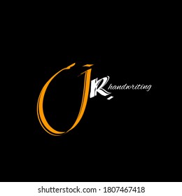 J R JR initial letter handwriting and signature logo