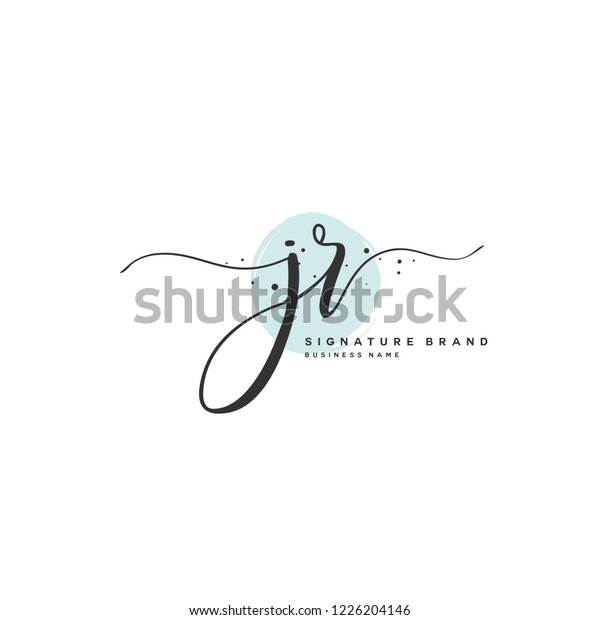 J R Jr Initial Letter Handwriting Stock Vector (Royalty Free ...