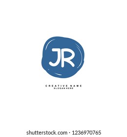 J R JR Initial logo template vector. Letter logo concept