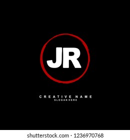 J R JR Initial logo template vector. Letter logo concept