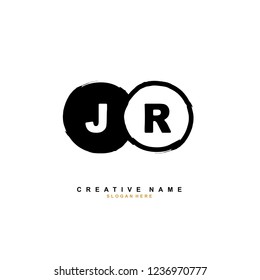 J R JR Initial logo template vector. Letter logo concept