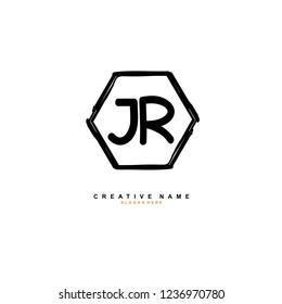 J R JR Initial logo template vector. Letter logo concept