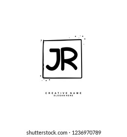 J R JR Initial logo template vector. Letter logo concept