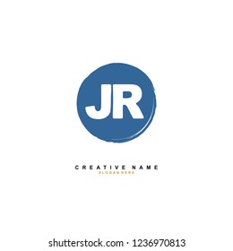 J R JR Initial logo template vector. Letter logo concept