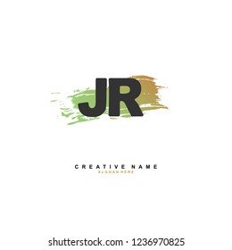 J R JR Initial logo template vector. Letter logo concept