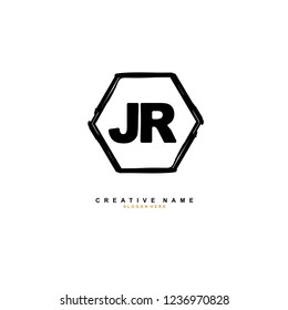 J R JR Initial logo template vector. Letter logo concept