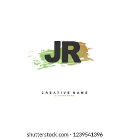 J R JR Initial logo template vector. Letter logo concept