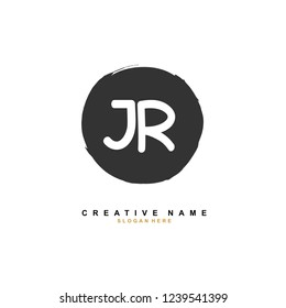 J R JR Initial logo template vector. Letter logo concept