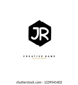 J R JR Initial logo template vector. Letter logo concept