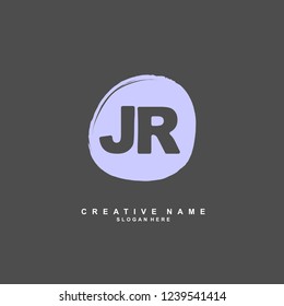J R JR Initial logo template vector. Letter logo concept