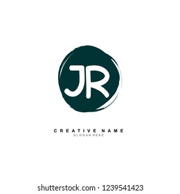 J R JR Initial logo template vector. Letter logo concept