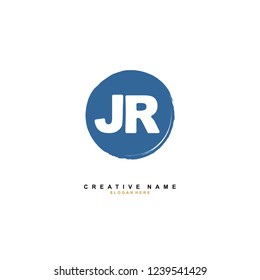 J R JR Initial logo template vector. Letter logo concept