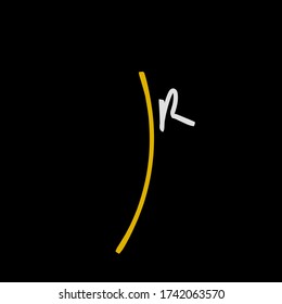 J r Jr initial logo handwriting template vector
