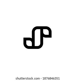 j r jr diseño inicial de logotipo plantilla vectorial
