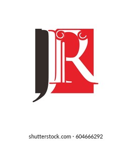 J R Law initial logo design