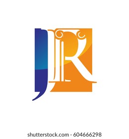J R Law initial logo design