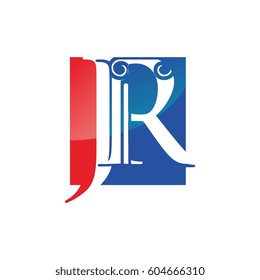 J R Law initial logo design