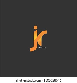 J & R Letters Logo, with Business Card Template Vector