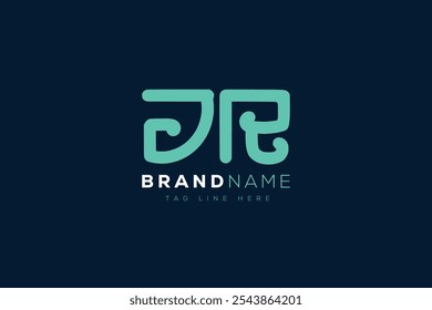 Diseño de logo J y R. Cartas abstractas JR Logo Monograma. Este diseño de logotipo es el proceso de crear un símbolo visual que representa una marca, empresa o individuo.