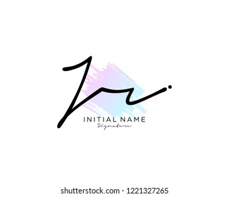 J R Signature initial logo template vector