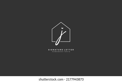 J real estate logo design inspiration. Vector letter template design for brand.