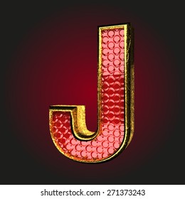 j red letter with gold