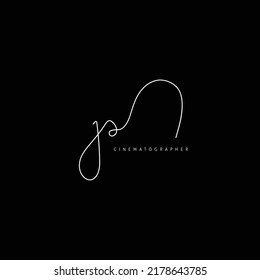 J S handwritten monogram logo. Handwritten font photographer cinematographer fashion stylish font.