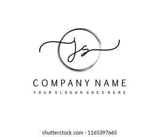 J S Initial Handwriting Logo Vector Stock Vector (Royalty Free ...