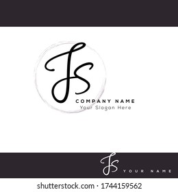 J S JS Initial letter handwriting and signature logo.	
