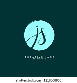 J S JS Initial logo template vector