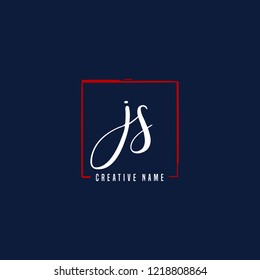 J S JS Initial logo template vector