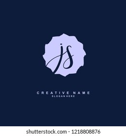J S JS Initial logo template vector