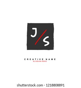 J S JS Initial logo template vector