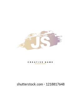J S JS Initial logo template vector
