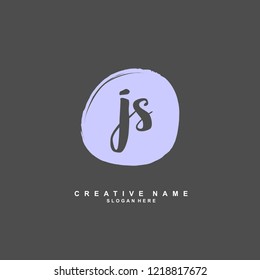 J S JS Initial logo template vector