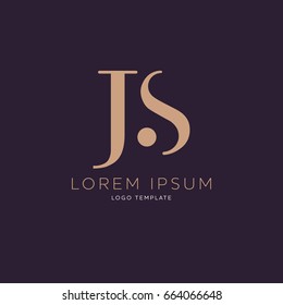 J S logo design template