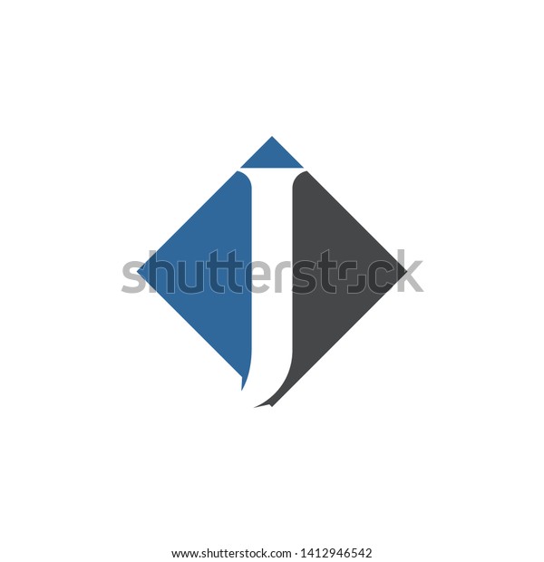 J Square Simple Logo Design Vector Stock Vector Royalty Free