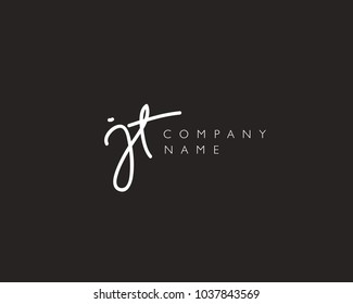 J T Initial handwriting logo
