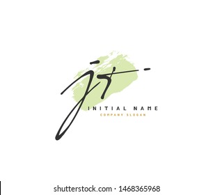 J T JT Beauty vector initial logo, handwriting logo of initial signature, wedding, fashion, jewerly, boutique, floral and botanical with creative template for any company or business.