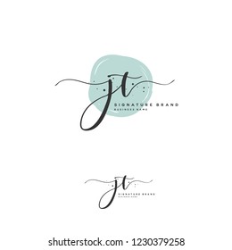 J T JT Initial logo template vector