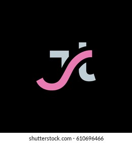 J & T Letter logo design vector element