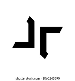 J T letter vector logo