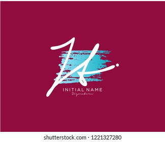 J T Signature initial logo template vector