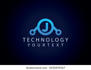 J Tecnología Letra Monograma Diseño